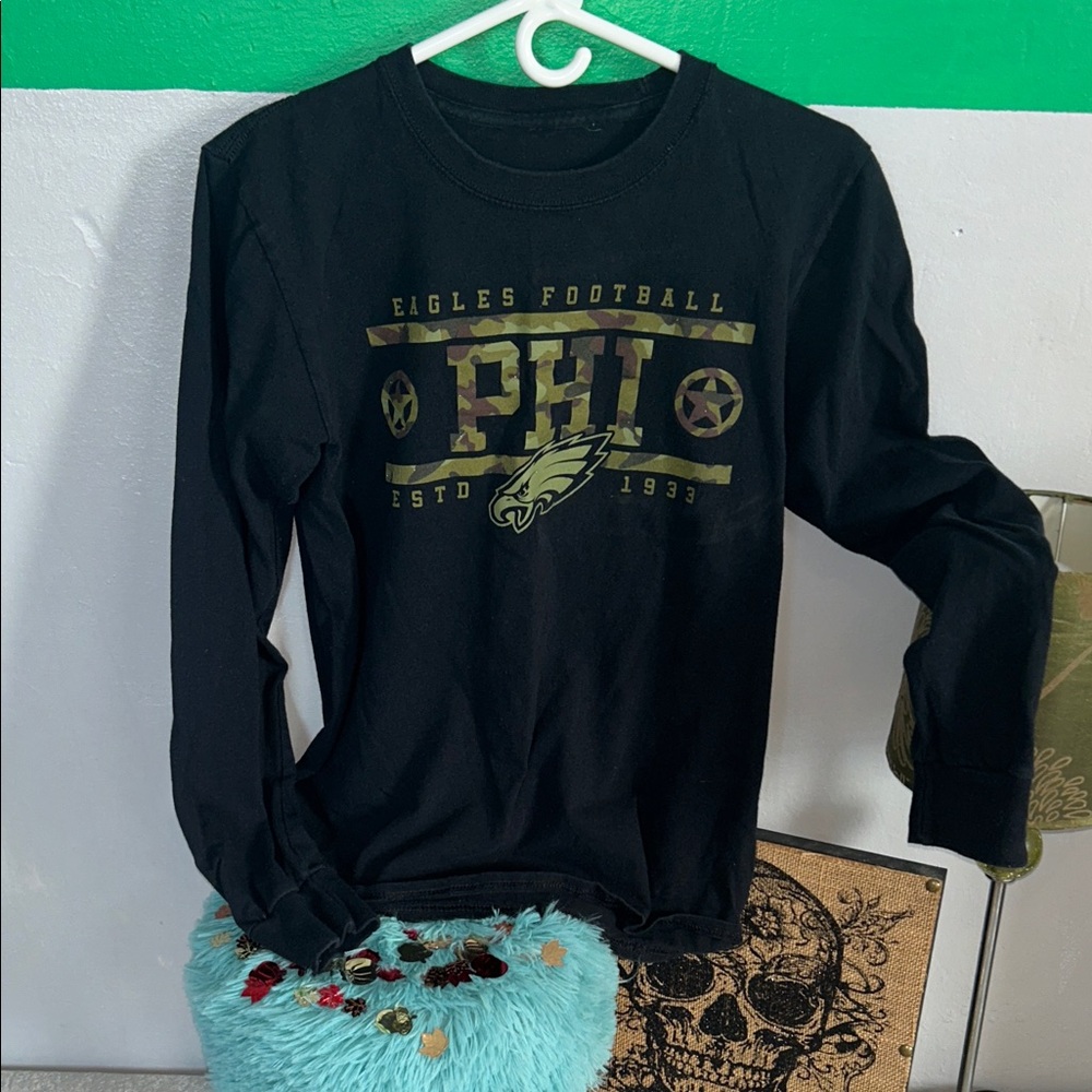 Black Eagles Football Long Sleeve Shirt